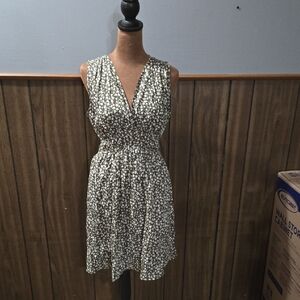 GAP Olive Green and White Floral Mini Dress